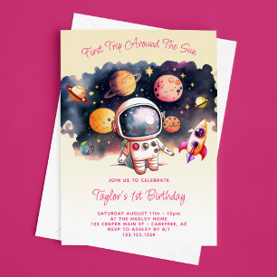 Convites Primeira viagem em torno do amarelo-sol