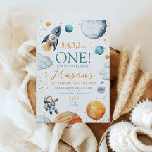 Primeira Viagem Em Torno Do Espaço De Aniversário 