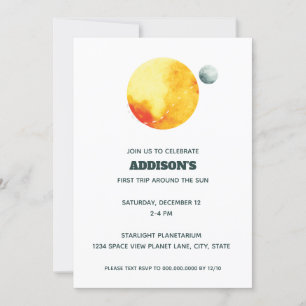 Convites Primeira viagem em torno do espaço solar 1rua dia