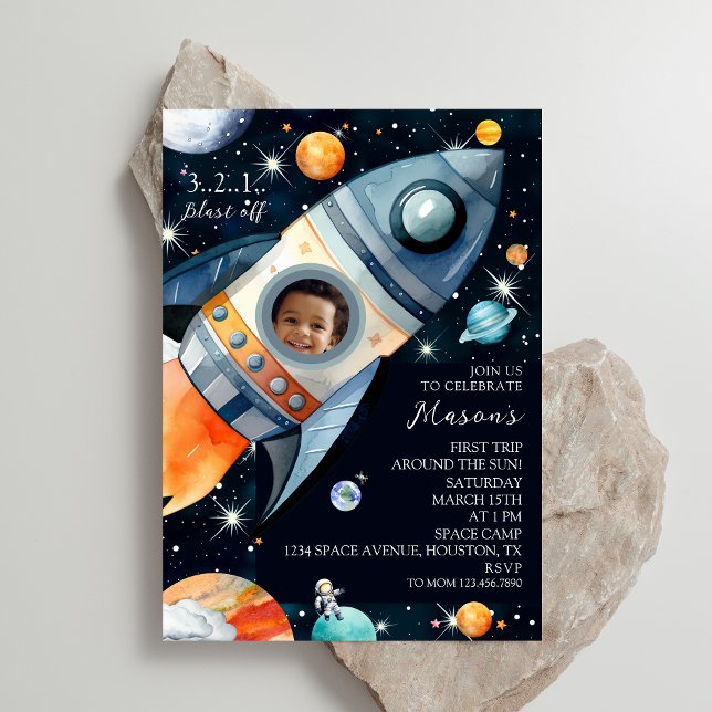 Convites Primeira Viagem Em Torno Do Foguete Fotográfico So (Criador carregado)