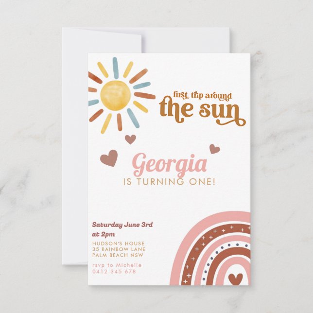 Convites Primeira viagem em torno do primeiro aniversario A (Frente)