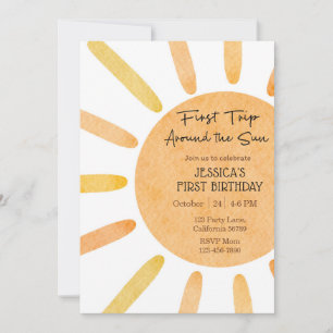 Convites Primeira Viagem Em Torno Do primeiro aniversario D