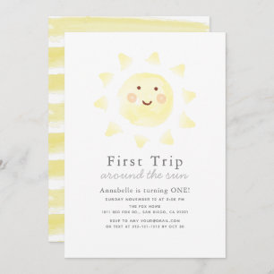 Convites Primeira viagem em torno do primeiro aniversario d