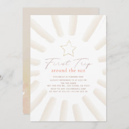 Convites Primeira viagem em torno do primeiro aniversario S