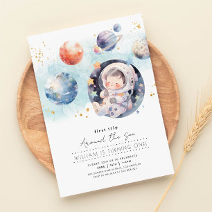 Convites Primeira Viagem Em Torno Do Sol Aniversário