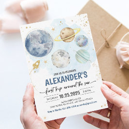 Convites Primeira viagem em torno do Sol no Exterior Aniver