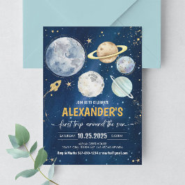 Convites Primeira viagem em torno do Sol no Exterior Aniver