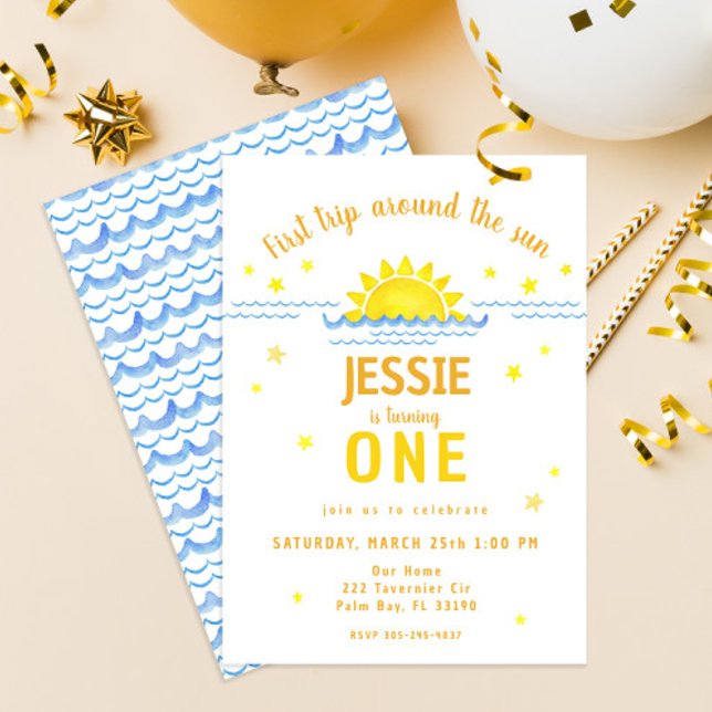 Convites Primeira Viagem em torno do Sun - (Criador carregado)