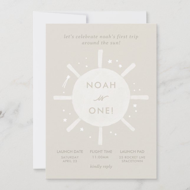 Convites ‘Primeira Viagem’ Sol Celebra 1º Aniversário (Frente)