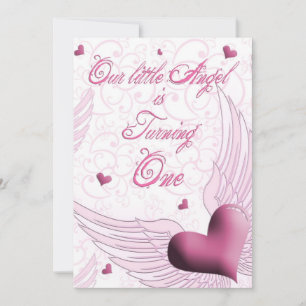 Convites Primeiro aniversário - anjo de OurLittle