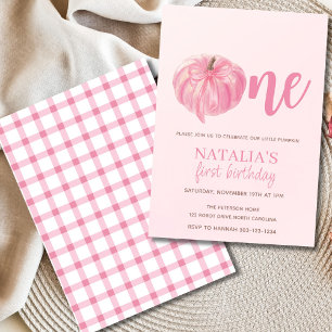 Convites Primeiro Aniversário, Arco de Abóbora Rosa