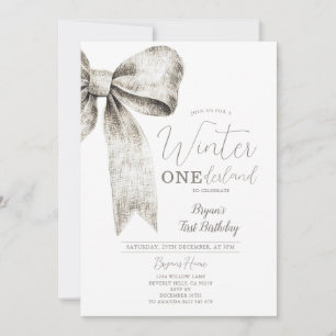 Convites Primeiro aniversario Arco de Silver Onederland Inv