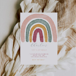 Convites Primeiro aniversario arco-íris,