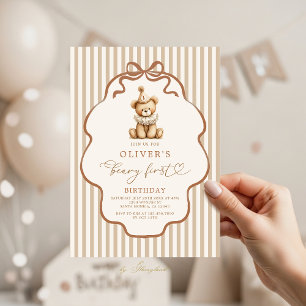 Convites Primeiro Aniversário Beary