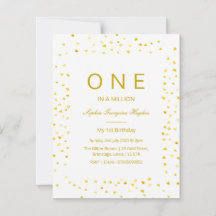 primeiro aniversario bebê, um em um milhão de conv