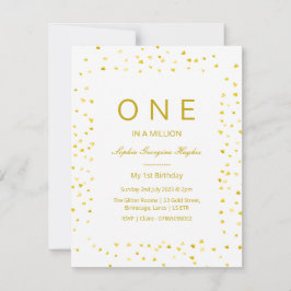 Convites primeiro aniversario bebê, um em um milhão de conv