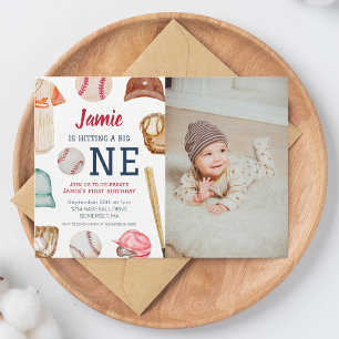 Convites Primeiro aniversario Big One Boy Baseball