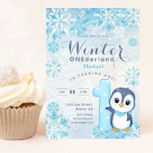 Convites Primeiro aniversario Blue Boy do Win Onederland