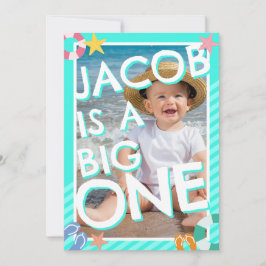 Convites Primeiro aniversario Blue Boys Summer Sky