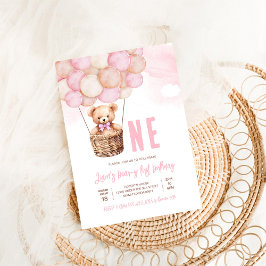 Convites Primeiro aniversario Boho do Primeiro Urso de Tedd