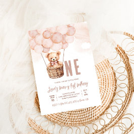 Convites Primeiro aniversario Boho do Primeiro Urso de Tedd