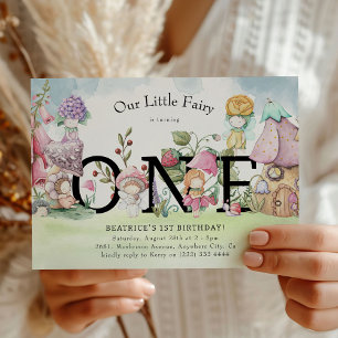 Convites Primeiro aniversario Bonito Fairies Fairies Floral