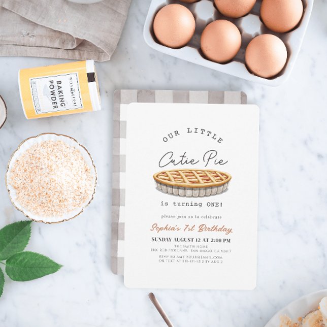 Convites Primeiro aniversario Branco de Ação de Graças de P (Criador carregado)