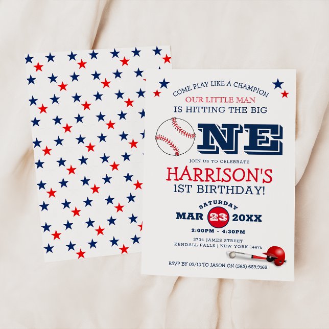 Convites Primeiro aniversario Clássico de Beisebol (Criador carregado)
