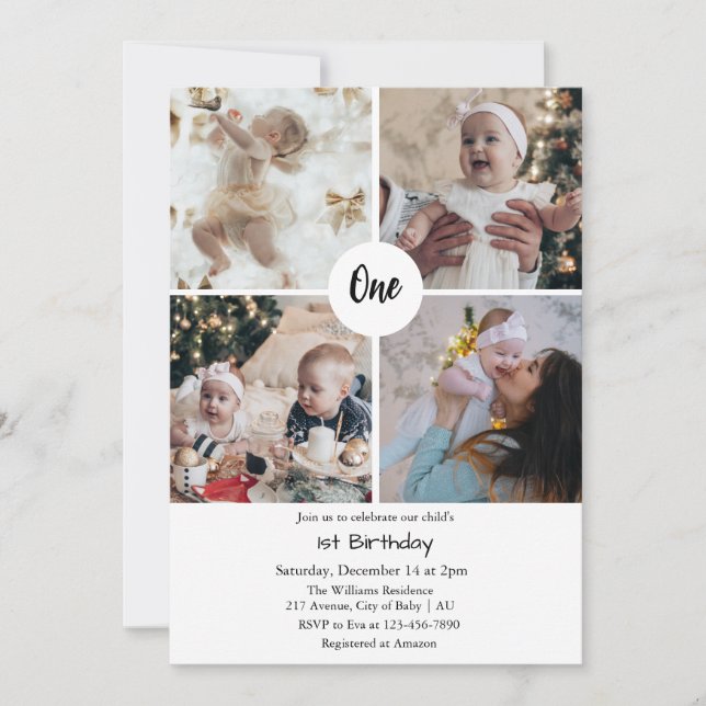 Convites primeiro aniversario convida meu primeiro aniversa (Frente)