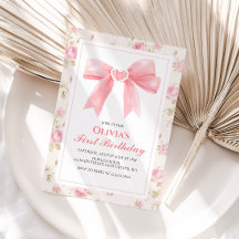 Primeiro aniversario cor-de-rosa e Rosa coquetel