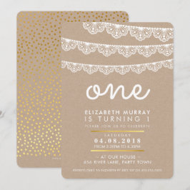 Convites PRIMEIRO ANIVERSARIO CUTE INVITE o revestimento de