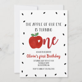 Convites Primeiro aniversário da Apple of our Eye