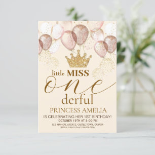 Convites Primeiro aniversario da Pequena Miss Maravilhosa C