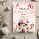Convites Primeiro aniversario da Primeira Rapariga<br><div class="desc">Entra num mundo encantado, enquanto convidamos vocês para se juntarem a nós para um primeiro aniversario da Fada First Girl. Este convite é sua chave para uma celebração mágica que será apreciada por anos. Personalize este convite com o seu tema de fada preferido, o nome do seu filho e os...</div>