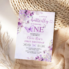 Convites Primeiro aniversario das Flores de Boho da Borbole