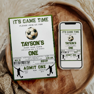 Convites Primeiro aniversario de 1º ano de queda do futebol