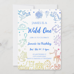 Convites Primeiro aniversario de animais de festas de rabis