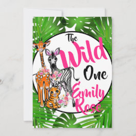 Convites Primeiro aniversario de animais safari | Animais s