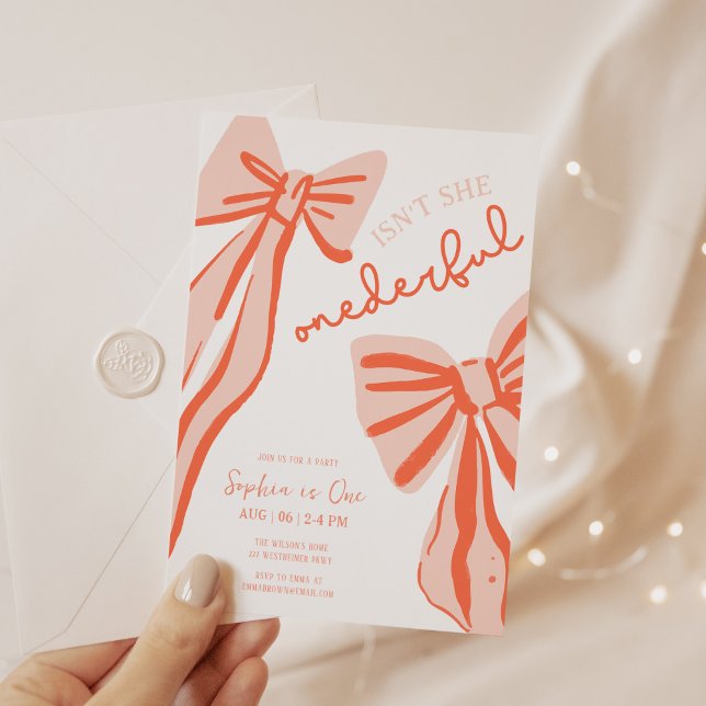 Convites Primeiro aniversario de Arco Rosa-Rosa-rabo-branco (Criador carregado)