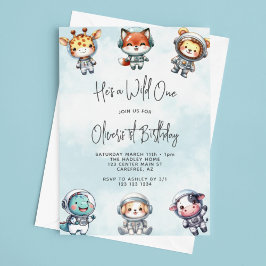 Convites Primeiro aniversario de Astronautas Selvagens de U