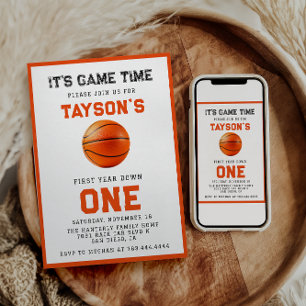 Convites Primeiro aniversario de Basquete no Primeiro Ano p