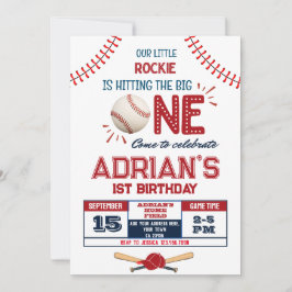 Convites Primeiro aniversario de beisebol