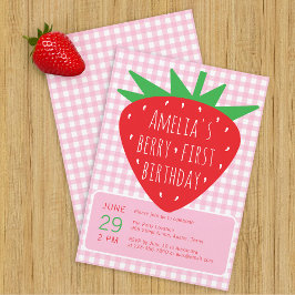 Convites Primeiro Aniversário de Berry Menina de Verão Fest