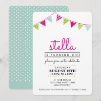 PRIMEIRO ANIVERSARIO DE BUNTING CUTE MENTE MENTE c