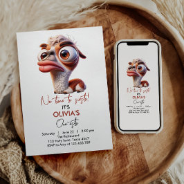 Convites Primeiro aniversario de Caricatura Engraçado Llama