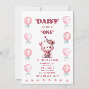 Convites Primeiro aniversário de Daisy