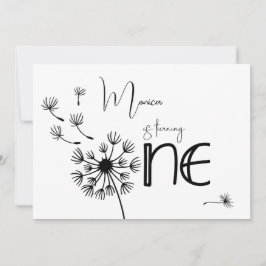 Convites Primeiro aniversário de Dandelion