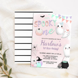 Convites Primeiro aniversario de Dia das Bruxas de Pastel F