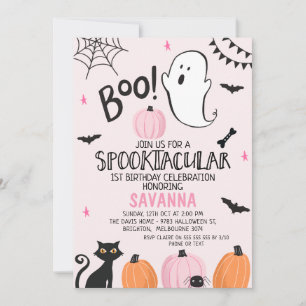 Convites Primeiro aniversario de Dia das Bruxas Spooktacula
