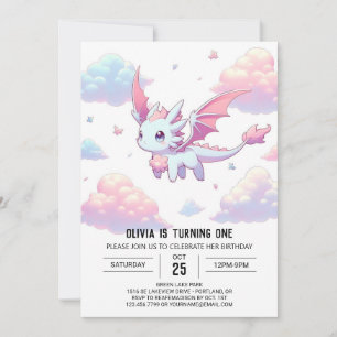 Convites Primeiro aniversario de dragão